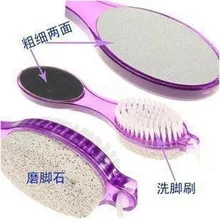 Brosse à pied dissolvant de callosités pieds soins de la peau 4 en 1 pied pierre ponce callosités brosse pédicure gommage(China)