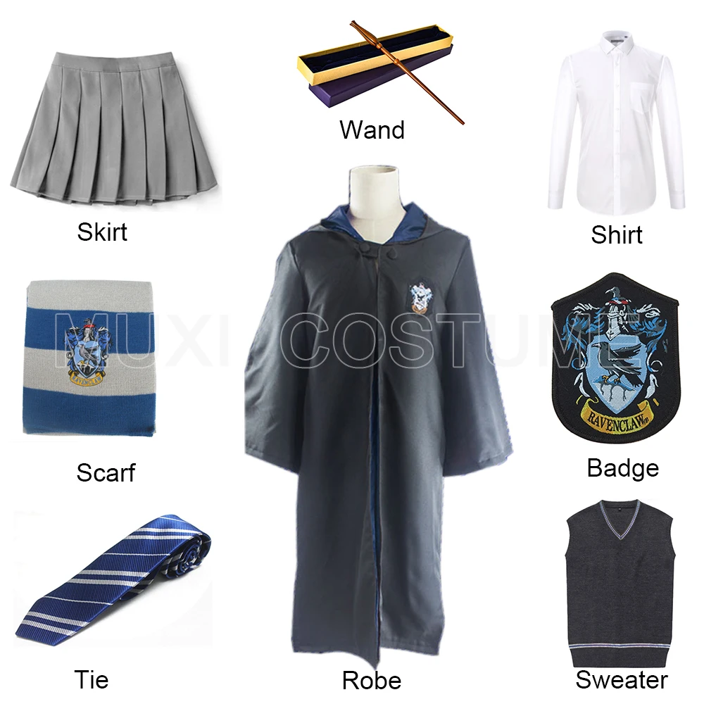 Free Shipping Ravenclaw Luna Lovegood Cosplay Robe Cloak Sweater Shirt Skirt Tie Badge Scarf Wand Harris Costume
Free Shipping Ravenclaw Luna Lovegood Cosplay Robe Cloak Sweater Shirt Skirt Tie Badge Scarf Wand Harris Costume