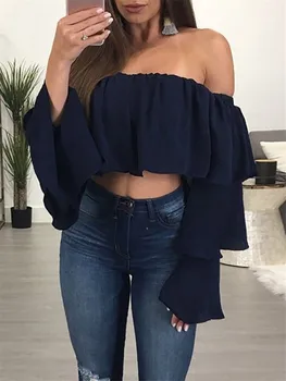 New Fashion Womens Ladies Chiffon T-shirt Tops Fashion Strapless Crop Tops Pleated New Chic Women Crop Tops
New Fashion Womens Ladies Chiffon T-shirt Tops Fashion Strapless Crop Tops Pleated New Chic Women Crop Tops