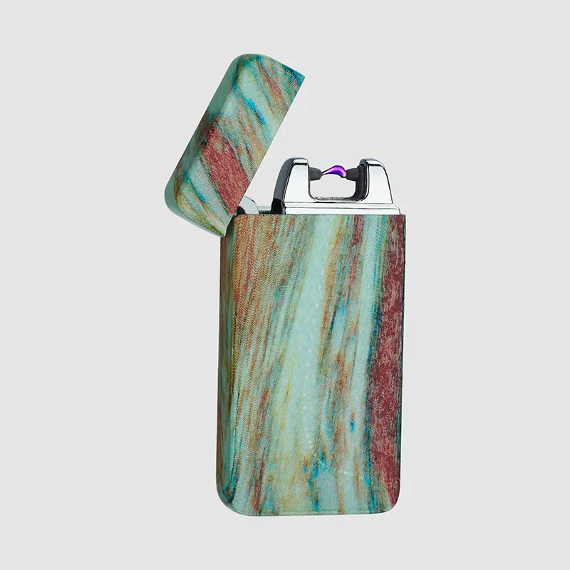 Arc lighter creative surface marble/wood print USB charging windproof cigarette lighter metal
Arc lighter creative surface marble/wood print USB charging windproof cigarette lighter metal