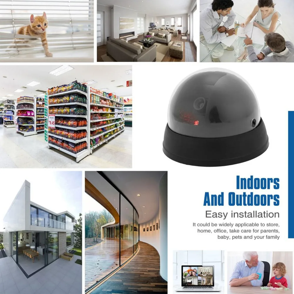 Indoor Outdoor Fake Dummy Imitation Surveillance CCTV Security Dome Camera With LED Light Security Guard IR Led Dome Camera
Indoor Outdoor Fake Dummy Imitation Surveillance CCTV Security Dome Camera With LED Light Security Guard IR Led Dome Camera