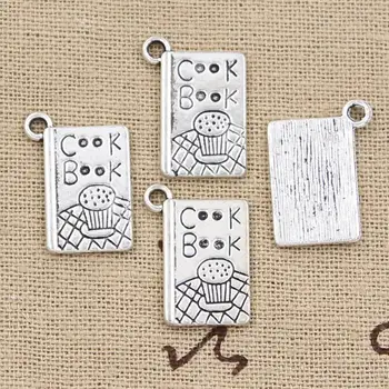 15pcs Charms Cook Book Recipe Kitchen 17x11mm Antique Silver Color Pendants Making DIY Handmade Tibetan Silver Color Jewelry
15pcs Charms Cook Book Recipe Kitchen 17x11mm Antique Silver Color Pendants Making DIY Handmade Tibetan Silver Color Jewelry