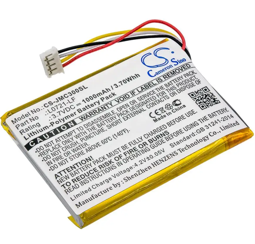 Cameron Sino 1000mah battery for JBL Clip 3 Clip 3AN Clip 3SAND L0721-LF batteries
Cameron Sino 1000mah battery for JBL Clip 3 Clip 3AN Clip 3SAND L0721-LF batteries