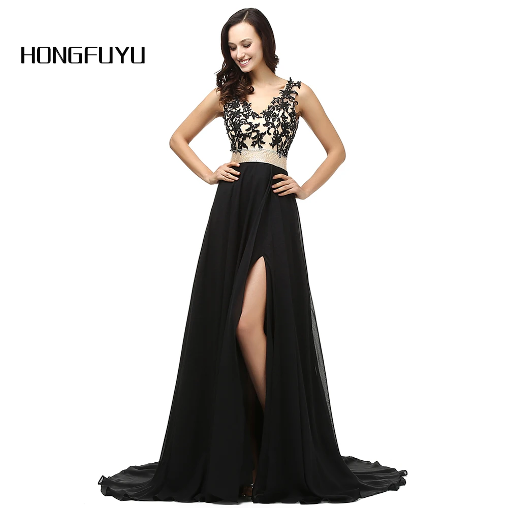 Vestido De Festa Sexy High Slit Chiffon V Neck Long Evening Dresses 2019 A Line Applique Bead Floor length Evening Dress DB242
Vestido De Festa Sexy High Slit Chiffon V Neck Long Evening Dresses 2019 A Line Applique Bead Floor length Evening Dress DB242