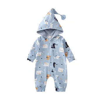 Fashion Newborn Jumpsuit New Autumn Boys Girls Cat Print Christmas Hooded Bodysuit Infant Cute Climb Clothing 3-18M W
Fashion Newborn Jumpsuit New Autumn Boys Girls Cat Print Christmas Hooded Bodysuit Infant Cute Climb Clothing 3-18M W