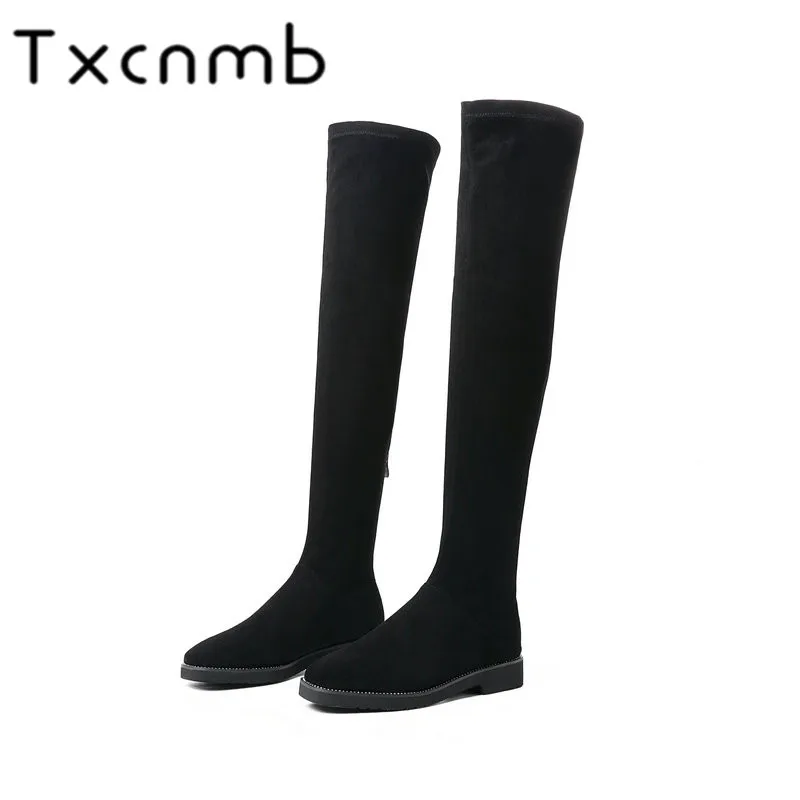 TXCNMB New Fashion Boots Women Over The Knee Boots Women Autumn Winter Flock Leather Shoes Woman Platforms Ladies Boots
TXCNMB New Fashion Boots Women Over The Knee Boots Women Autumn Winter Flock Leather Shoes Woman Platforms Ladies Boots