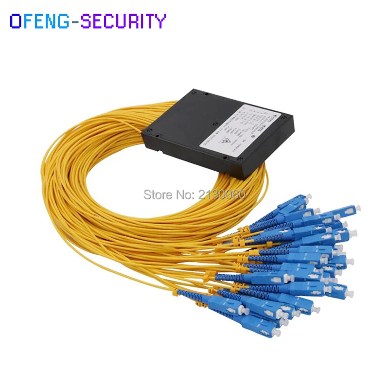 ABS SC-UPC 1X32 PLC splitter Fiber optical splitter box single mode with FTTH Planar waveguide Optical Couple 
ABS SC-UPC 1X32 PLC splitter Fiber optical splitter box single mode with FTTH Planar waveguide Optical Couple