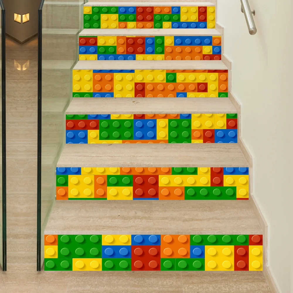 18*100CM 6Pcs/Set 3D Wall Stickers House Ornament Children Lego Sticker Mural Stairs Stickers Plant House Decoration HJJW021
18*100CM 6Pcs/Set 3D Wall Stickers House Ornament Children Lego Sticker Mural Stairs Stickers Plant House Decoration HJJW021