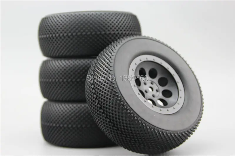 4pcs RC 1/10 Short Course Tire Tyre Set  SC Tire For TRAXXAS SlASH 29002+29505 