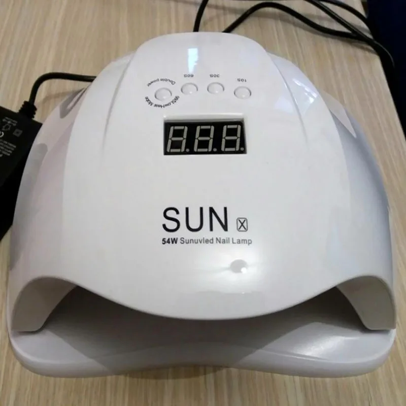 Фото SUN X 54W LED Nail Dryers Cure UV Gel LCD Time Display Motion Dryer For Curing Polish Art Tools Auto Sensing Machine | Красота и