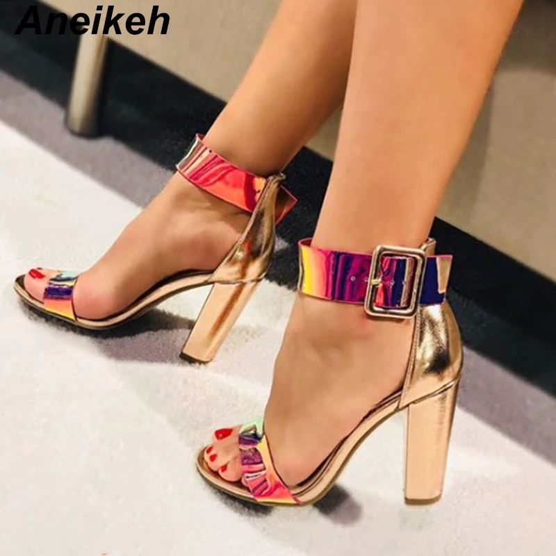 Aneikeh Fashion Women Buckle Strap Sandals For Spring Patent Leather High Heels Peep Toe Shoes Ladies Square Heel Shoe Heels
Aneikeh Fashion Women Buckle Strap Sandals For Spring Patent Leather High Heels Peep Toe Shoes Ladies Square Heel Shoe Heels