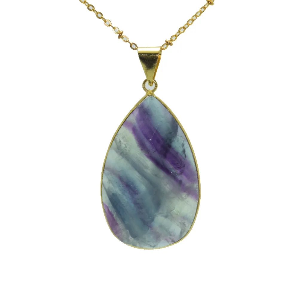 Magic faceted purple green fluorspar stone fluorite pendant necklace, natural stone charms necklaces with gold plating
Magic faceted purple green fluorspar stone fluorite pendant necklace, natural stone charms necklaces with gold plating