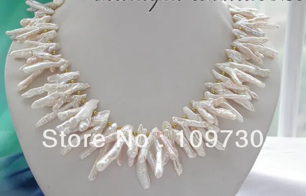 Jewelry 001580 beatiful 18" 30mm white Chicken Foot baroque Freshwater cultured pearl necklace
Jewelry 001580 beatiful 18" 30mm white Chicken Foot baroque Freshwater cultured pearl necklace