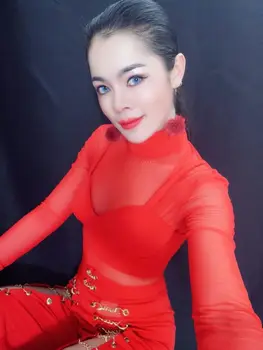 Women Red Jumpsuit Sexy Bodysuit Nightclub Female Singer Dancer Outfit Party Performance Star Show Bar Stage Star Costumes DJ DS
Women Red Jumpsuit Sexy Bodysuit Nightclub Female Singer Dancer Outfit Party Performance Star Show Bar Stage Star Costumes DJ DS