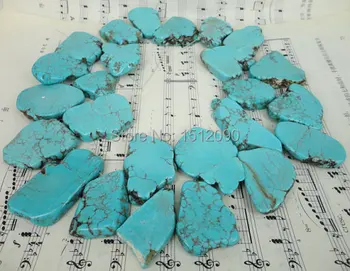 Sky Blue Tur quoise Top Drilled Slab Beads Necklace,Tur quoise Howlite Slice Beads,Magnesite Tur quoise Pendants 25-30x25-40mm
Sky Blue Tur quoise Top Drilled Slab Beads Necklace,Tur quoise Howlite Slice Beads,Magnesite Tur quoise Pendants 25-30x25-40mm