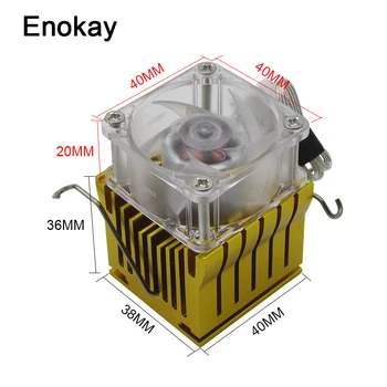 Enokay 2Set Golden DIY NorthBridge Heatsink Chipest Cooler Radiator 40x38x36mm with 40mm x 20mm Cooling Fan 4020
Enokay 2Set Golden DIY NorthBridge Heatsink Chipest Cooler Radiator 40x38x36mm with 40mm x 20mm Cooling Fan 4020