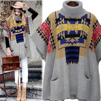 Autumn/Winter Batwing Sleeve turtleneck sweater pullovers knit wear cloak long tops
Autumn/Winter Batwing Sleeve turtleneck sweater pullovers knit wear cloak long tops
