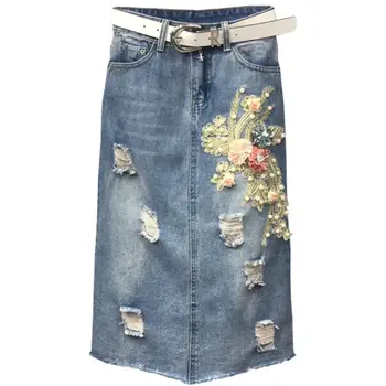 plus size 5XL!Denim skirt 2020 summer fashion high waist embroidered flower split hole package hip jeans skirt a-line
plus size 5XL!Denim skirt 2020 summer fashion high waist embroidered flower split hole package hip jeans skirt a-line