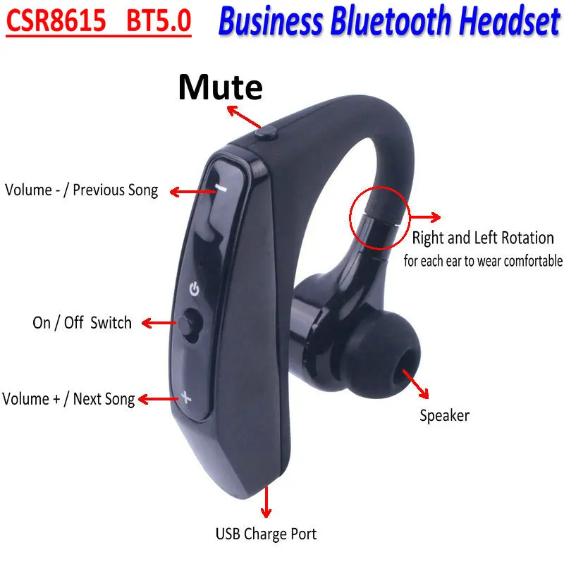 PK k10 Business Bluetooth Headset with Mute Key Ear Hook Handsfree Wireless Stereo CSR8615 Bluetooth 5.0 Earphone headphone
PK k10 Business Bluetooth Headset with Mute Key Ear Hook Handsfree Wireless Stereo CSR8615 Bluetooth 5.0 Earphone headphone