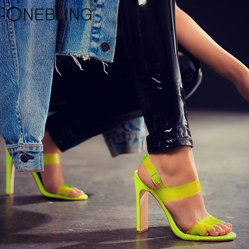 OneBling 2019 Summer PVC Transparent Block Heeled Sandals Ankle Strap Buckle Open Toe Women Party High Heel Clear Jelly Shoes
OneBling 2019 Summer PVC Transparent Block Heeled Sandals Ankle Strap Buckle Open Toe Women Party High Heel Clear Jelly Shoes