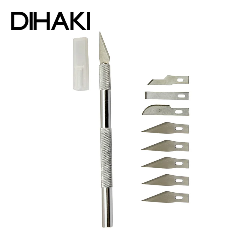 9 Blades Craft Artwork Cutting Knife DIY Carving Knife Stencil Scoring Hobby Chiseling Model Repairing Sculpture Scalpel Knife
9 Blades Craft Artwork Cutting Knife DIY Carving Knife Stencil Scoring Hobby Chiseling Model Repairing Sculpture Scalpel Knife
