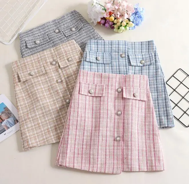 2018 Women's Autumn Chic Skirts Retro Single Breasted High Waist Skirts Ladies Irregular All Match Basic Skirt Femme
2018 Women's Autumn Chic Skirts Retro Single Breasted High Waist Skirts Ladies Irregular All Match Basic Skirt Femme