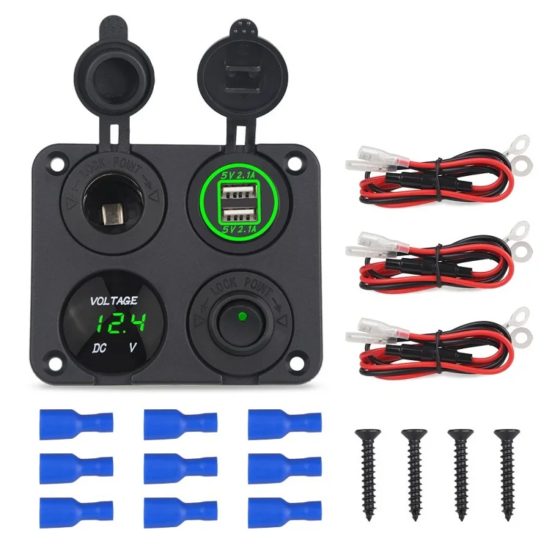 12V-24V dual USB charger socket ON/OFF Rocker Switch Panel power socket 120w for RV CaMPER Boat Trailer Vehic
12V-24V dual USB charger socket ON/OFF Rocker Switch Panel power socket 120w for RV CaMPER Boat Trailer Vehic