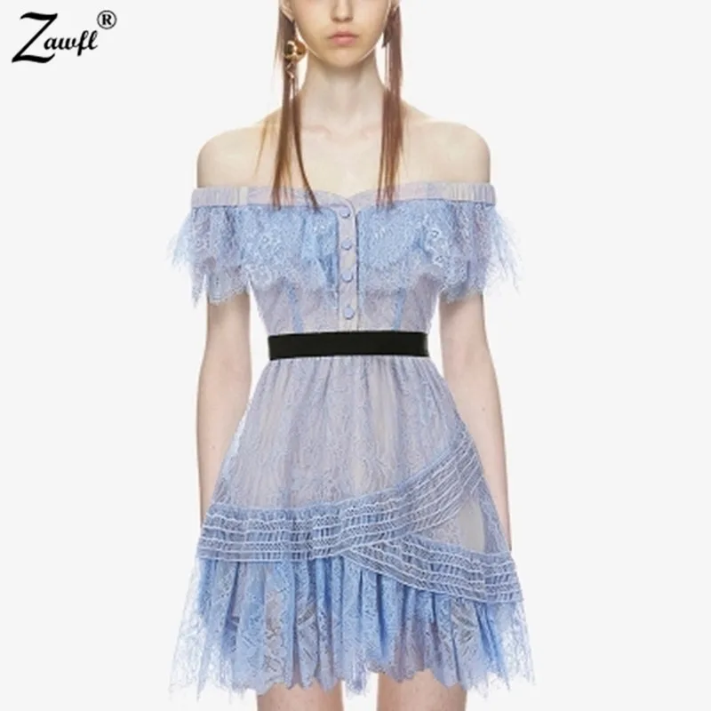 High Quality Self Portrait Ruffles Dress 2019 Women Summer Sexy Slash Neck Off Shoulder Blue Lace Dress Short Party Dress
High Quality Self Portrait Ruffles Dress 2019 Women Summer Sexy Slash Neck Off Shoulder Blue Lace Dress Short Party Dress