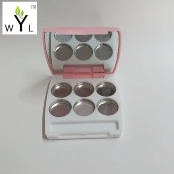 Empty Pink Eyeshadow Pallet with mirror DIY Blush Box Make up Pallet Refillable Container with 6 alumimum pan 36pcs
Empty Pink Eyeshadow Pallet with mirror DIY Blush Box Make up Pallet Refillable Container with 6 alumimum pan 36pcs
