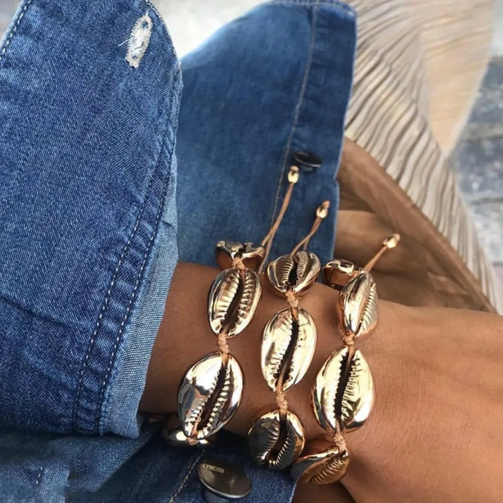 IPARAM 2019 Vintage Gold and Silver Shell Bracelet for Women Bohemian Vintage Hand-knitted Rope Chain Bracelet Party Jewelry
IPARAM 2019 Vintage Gold and Silver Shell Bracelet for Women Bohemian Vintage Hand-knitted Rope Chain Bracelet Party Jewelry