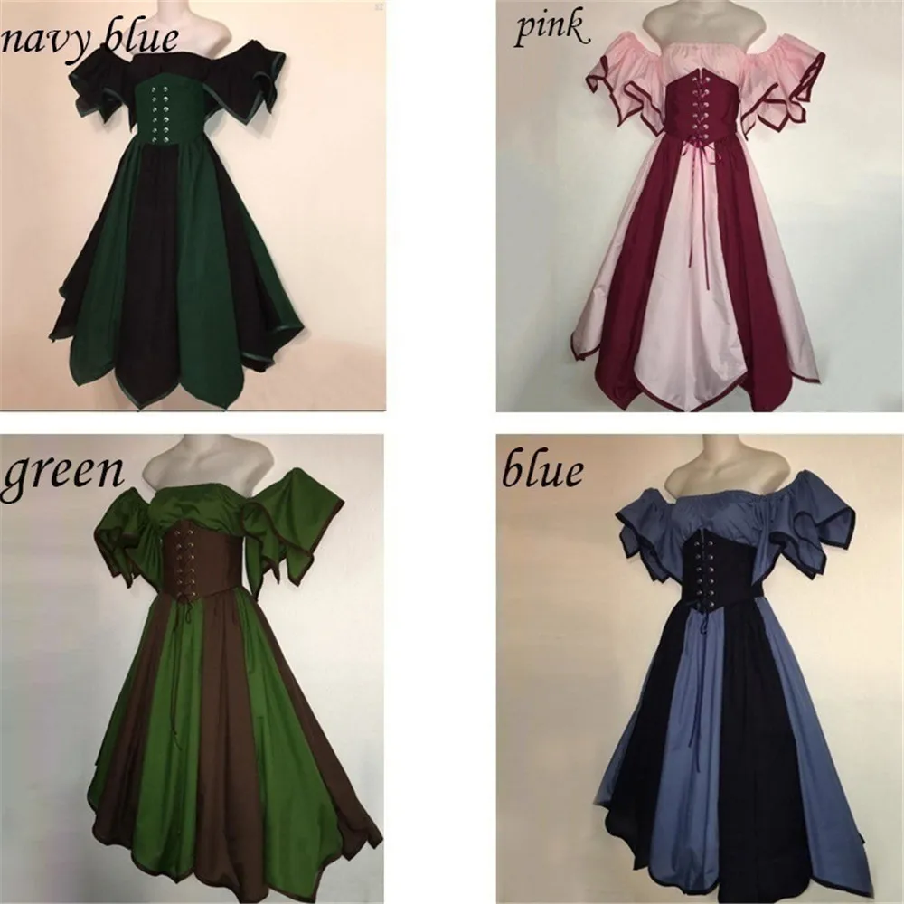Cosplay Retro Medieval Women's Victorian Gothic Dress Renaissance Maiden off shoulder vintage Long Gown for party costume
Cosplay Retro Medieval Women's Victorian Gothic Dress Renaissance Maiden off shoulder vintage Long Gown for party costume