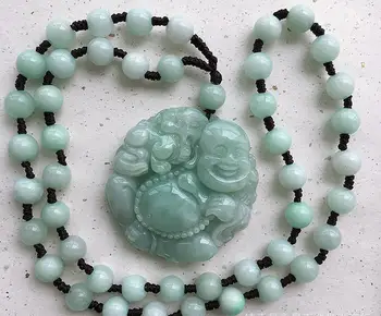Grade A rough stone Manual sculpture reseda laughing Buddha pendant necklace charm men's and women's style
Grade A rough stone Manual sculpture reseda laughing Buddha pendant necklace charm men's and women's style