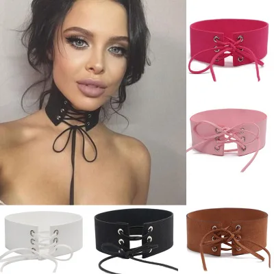 Sexy Harajuku Lace Up Women Jewelry Punk Gothic Choker Necklace Vintage Velvet Leather Collares Anime Choker & Necklace KB464
Sexy Harajuku Lace Up Women Jewelry Punk Gothic Choker Necklace Vintage Velvet Leather Collares Anime Choker & Necklace KB464