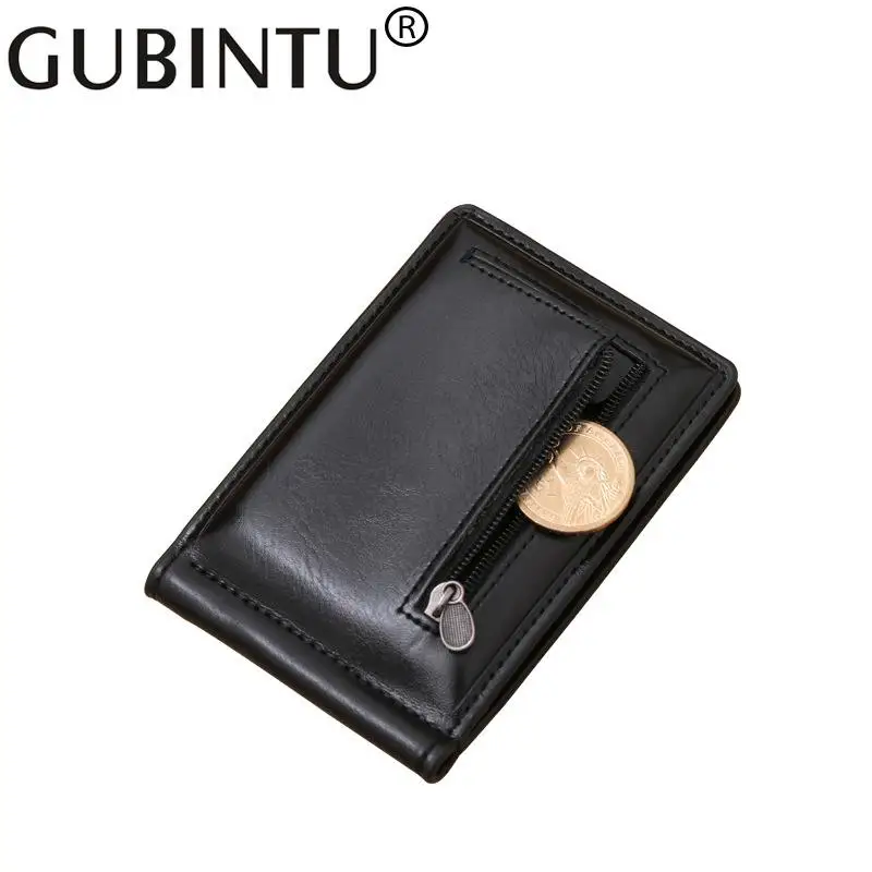 GUBINTU Brand Fashion New Unisex Money Clips 2 Folded Open Clamp For Money With Zipper Coin Pocket Male Leather Wallet wt36
GUBINTU Brand Fashion New Unisex Money Clips 2 Folded Open Clamp For Money With Zipper Coin Pocket Male Leather Wallet wt36