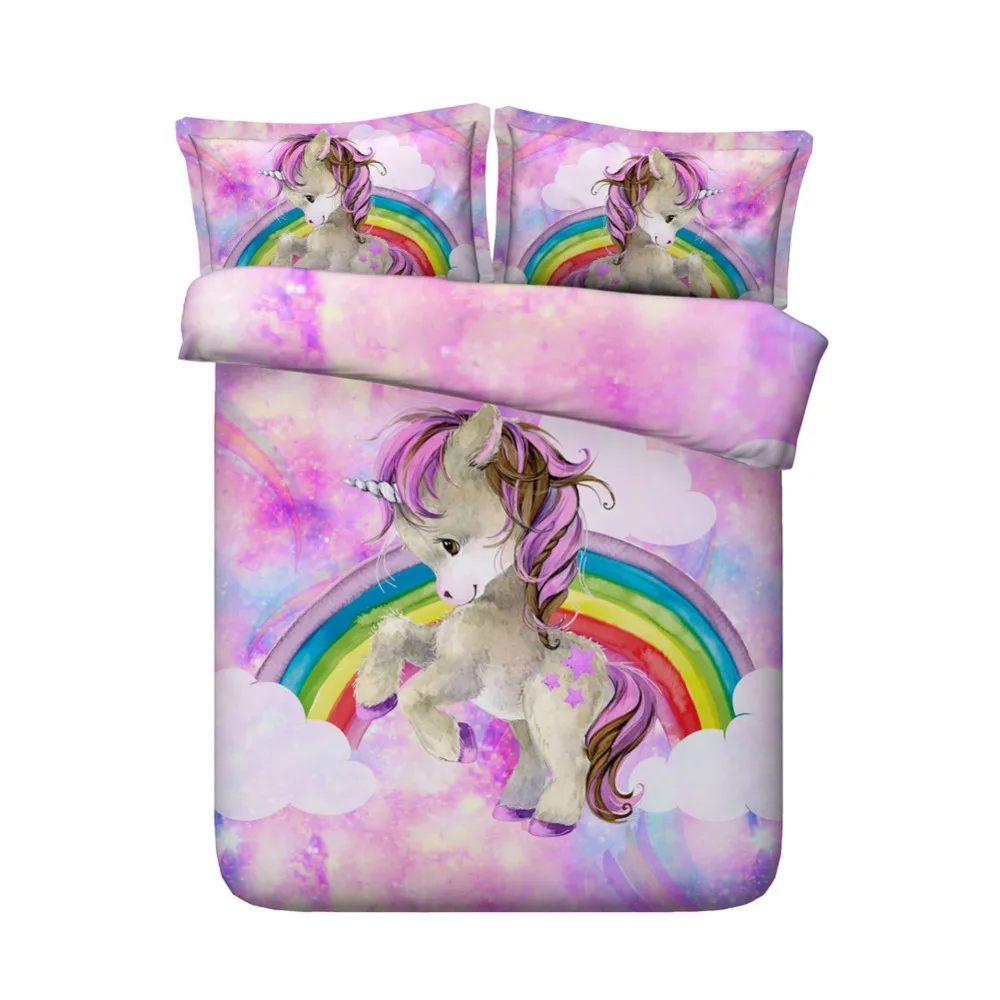 4/6PC Purple and pink bed sheets with rainbow unicorn bedding holy white unicorn duvet cover set kids girls bed covers single
4/6PC Purple and pink bed sheets with rainbow unicorn bedding holy white unicorn duvet cover set kids girls bed covers single