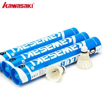 

Kawasaki Brand Duck Feather Shuttlecock Badminton Ball Speed 76 77 Durable Badminton Training Shuttlecocks Club 6