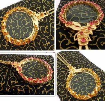 Factory Direct Wholesale Brand New Design 6 Colors Gold Silver Flower Rhinestone Monocle Magnifier Magnifying Glass Pendant Neck
Factory Direct Wholesale Brand New Design 6 Colors Gold Silver Flower Rhinestone Monocle Magnifier Magnifying Glass Pendant Neck