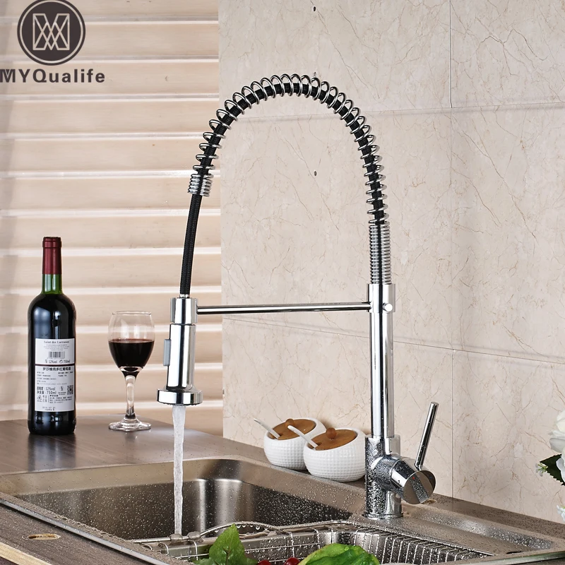 Chrome Pull Down Kitchen Sink Mixer Tap Deck Mounted Handheld Sprayer Kitchen Faucet 360 Degree Rotation with Bracket Bar
Chrome Pull Down Kitchen Sink Mixer Tap Deck Mounted Handheld Sprayer Kitchen Faucet 360 Degree Rotation with Bracket Bar