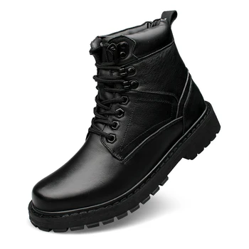 British fashion mens large size black genuine leather warm cotton-padded shoes winter snow fur boots ankle military boot sapatos
British fashion mens large size black genuine leather warm cotton-padded shoes winter snow fur boots ankle military boot sapatos