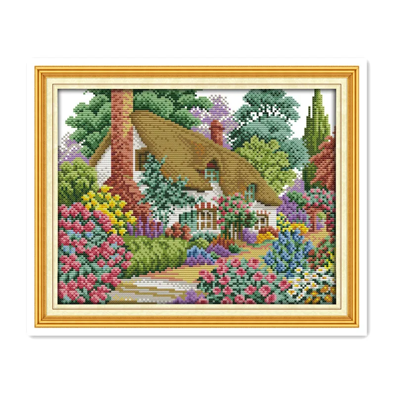 Beautiful scenery cross stitch suit, 11CT 14CT handmade DIY suburban cottages beautiful spring flowers in full bloom pattern
Beautiful scenery cross stitch suit, 11CT 14CT handmade DIY suburban cottages beautiful spring flowers in full bloom pattern