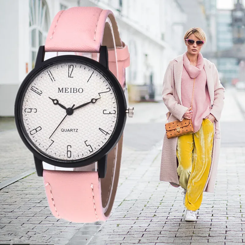 Relogio Feminino женские часы 2018 модные кожаные кварцевые повседневные милые наручные