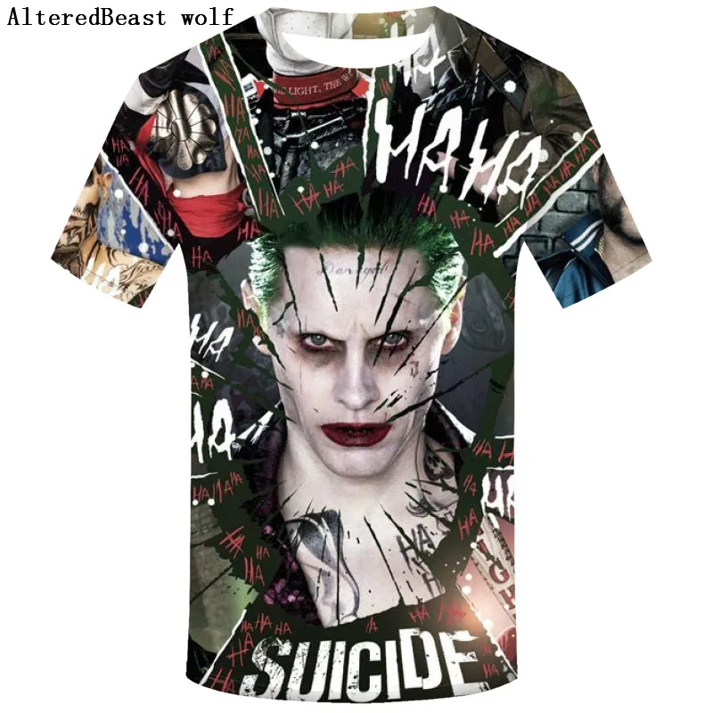 

Joker 3d T-shirt Men Suicide Squad T shirts Hip Hop Funny Tops Harley Quinn Short Sleeve Camisetas Fashion Novelty t shirt