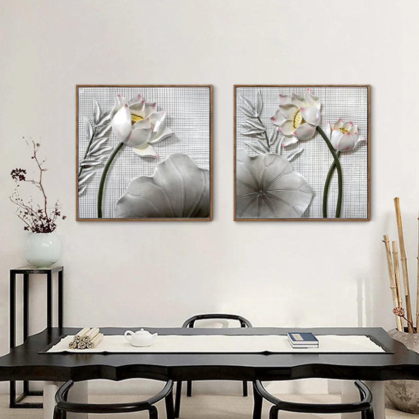 New Chinese 3D Lotus 2 Pieces Decorative Paintings Wall Art Print Picture Canvas Painting Poster for Living Room No Framed
New Chinese 3D Lotus 2 Pieces Decorative Paintings Wall Art Print Picture Canvas Painting Poster for Living Room No Framed