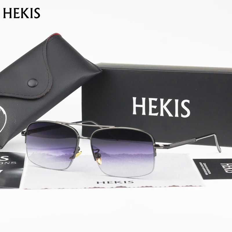 HEKIS Brand Mirror Sunglasses Metal Sunglasses Men Sun Glasses Driving Mirror Goggle Eyewear Male Accessories B2744
HEKIS Brand Mirror Sunglasses Metal Sunglasses Men Sun Glasses Driving Mirror Goggle Eyewear Male Accessories B2744