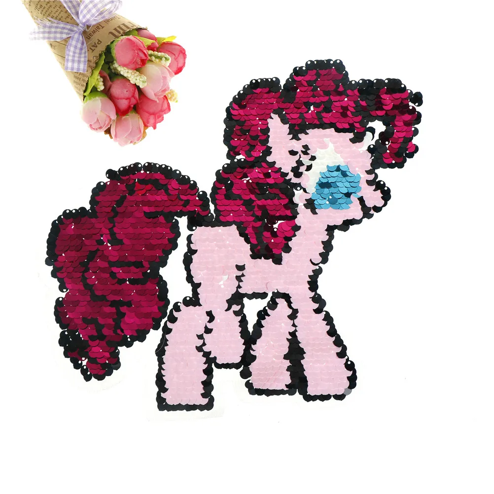 1Pc Cute Unicorn Reverse Sequin Sew On Patch for Clothes Coat Sweater Embroidered Change Color Reversible Applique Patches
1Pc Cute Unicorn Reverse Sequin Sew On Patch for Clothes Coat Sweater Embroidered Change Color Reversible Applique Patches