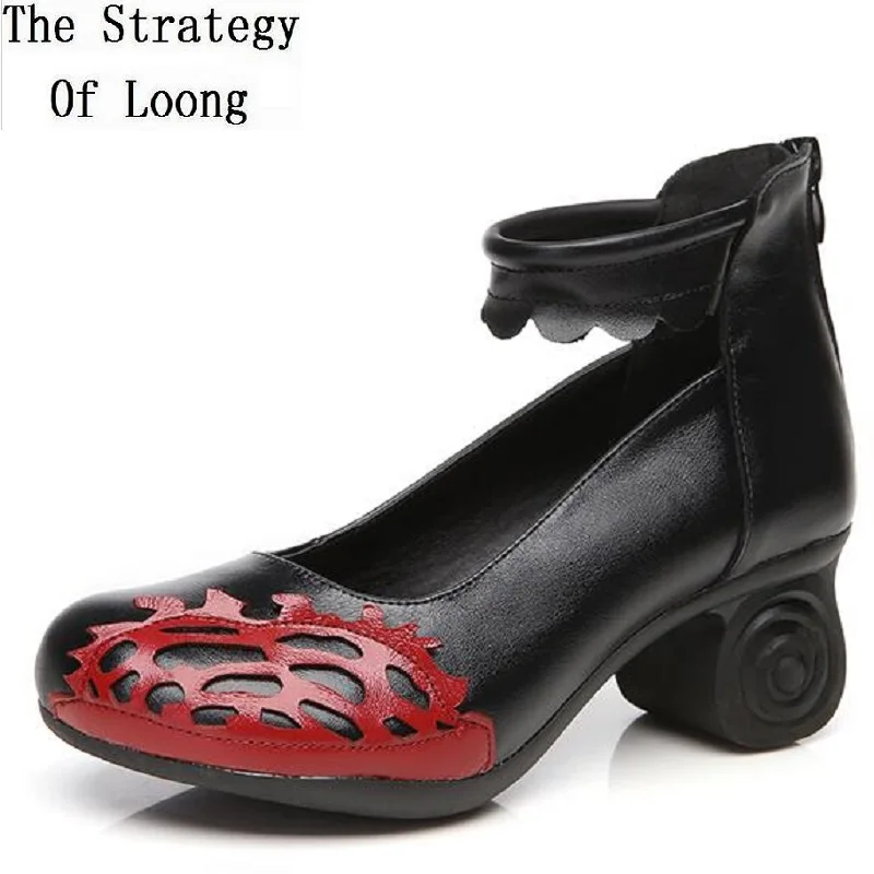 Spring Summer Autumn Fashion Retro China Style Genuine Leather Women Pumps High Heels Zip Shallow Flowers Lady Shoes 20190710
Spring Summer Autumn Fashion Retro China Style Genuine Leather Women Pumps High Heels Zip Shallow Flowers Lady Shoes 20190710