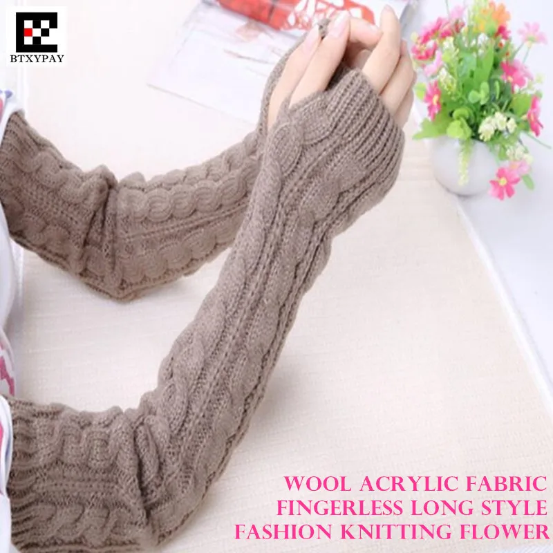 Winter Warm Women & Girl's Long Style Gloves,Fashion Wild Wool Knitted Twist Pattern Fingerless Half Finger Gloves Arm Sleeves
Winter Warm Women & Girl's Long Style Gloves,Fashion Wild Wool Knitted Twist Pattern Fingerless Half Finger Gloves Arm Sleeves