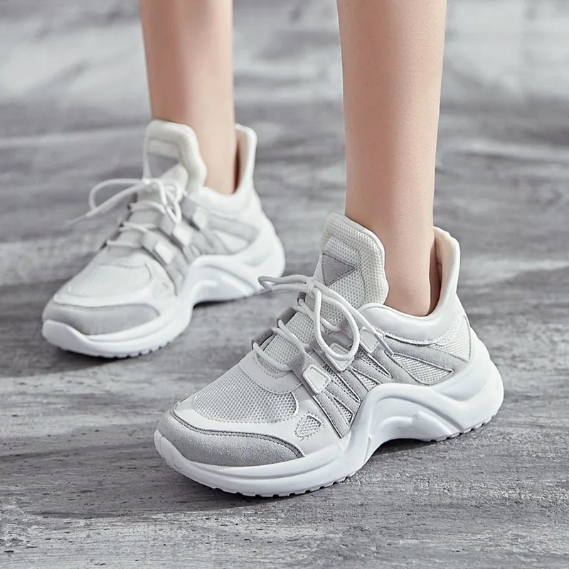 Breathable Mesh Women Casual Shoe Creepers Platform Vulcanize Shoes Female Fashion Sneakers Lace Up Footwears
Breathable Mesh Women Casual Shoe Creepers Platform Vulcanize Shoes Female Fashion Sneakers Lace Up Footwears