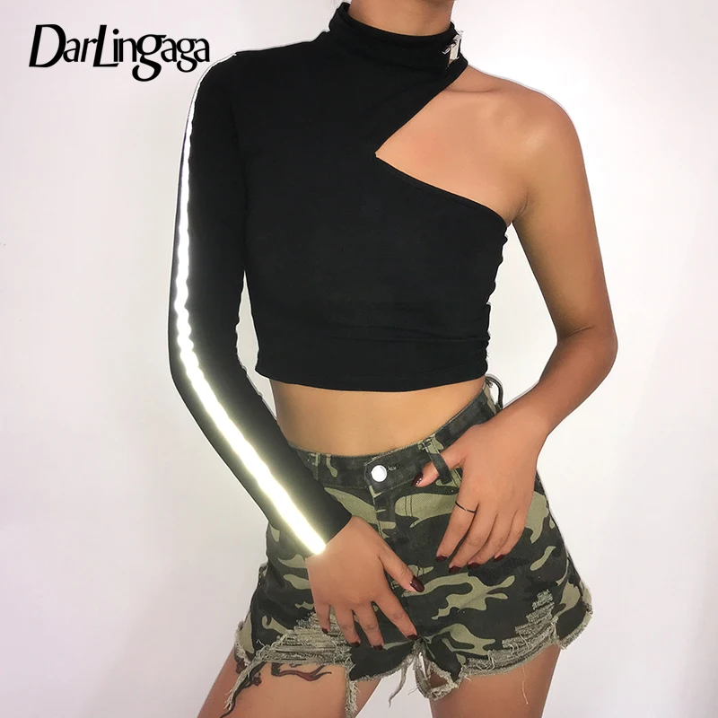 Darlingaga Reflective Turtleneck Halter Tshirt Women Streetwear One Shoulder Women's T-shirts Autumn Crop Top Tee Basic Shirts
Darlingaga Reflective Turtleneck Halter Tshirt Women Streetwear One Shoulder Women's T-shirts Autumn Crop Top Tee Basic Shirts