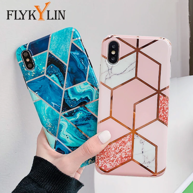 FLYKYLIN Blue Pink Marble Case For iphone XR X XS Max 6 S 6S 7 8 Plus Back Cover Splice Art Granite Silicone Plating Phone Coque
FLYKYLIN Blue Pink Marble Case For iphone XR X XS Max 6 S 6S 7 8 Plus Back Cover Splice Art Granite Silicone Plating Phone Coque